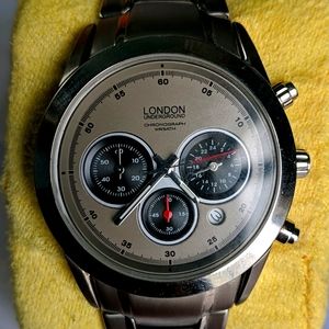 London Underground Chronograph Watch, Stainless